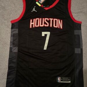 Jordan Black and Red Houston Jersey